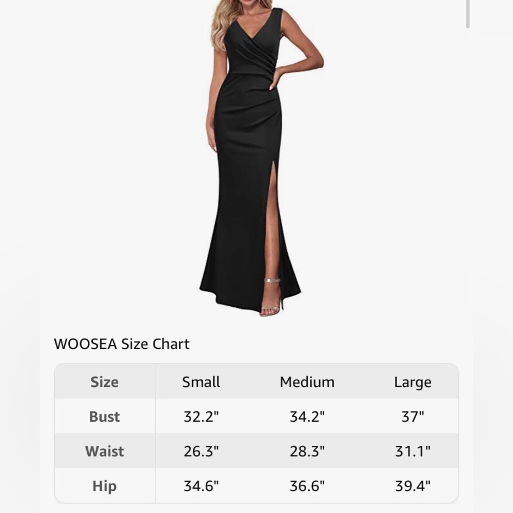 NWT Woosea Sleeveless V Neck Evening Dress - Picture 7 of 13